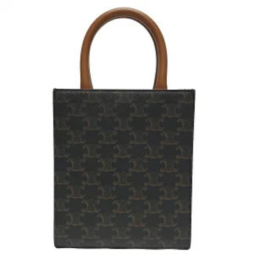 Celine Cabas Bag Vertical Shoulder Handbag Triomphe Black